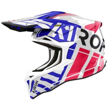 Airoh Мотошлем Strycker Brave Blue Red Gloss - миниатюра 1