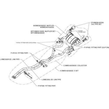 Комплект крепежа Akrapovic для BMW 335I (E90 91 92) - миниатюра 1