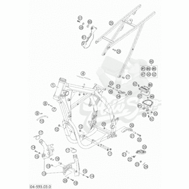 KTM EXPANSION TANK CPL. 2004 дренажный бак SM SMR 450 525 560 690 790 890 990 (59431096000) - миниатюра 2
