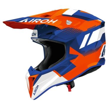 Airoh Шлем Wraaap Vision Orange Blue Gloss - миниатюра 2