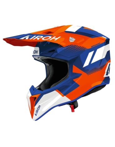 Airoh Шлем Wraaap Vision Orange Blue Gloss