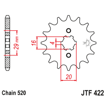 Звезда ведущая  JTF422 13 - миниатюра 1