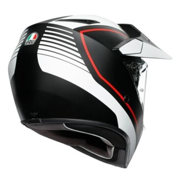 AGV Шлем AX9 E2206 V26 Pacific Road Matt Black White Red - миниатюра 4