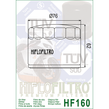 HIFLO HF 160 Фильтр масляный BMW F800 GS - миниатюра 2
