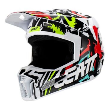 Мотошлем Leatt Moto 3.5 Zebra + очки Velocity 4.5 - миниатюра 5
