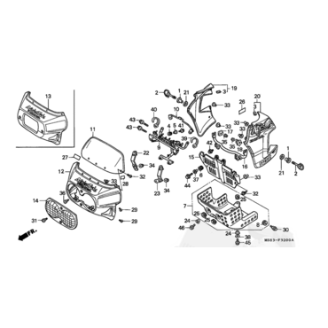 HONDA винт крепления пластика XRV650 750 XL600 ( 90001MG1000 ) - миниатюра 3