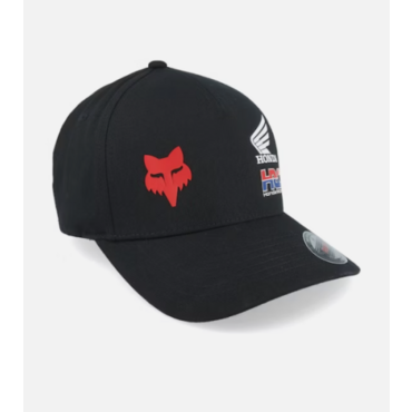 Бейсболка Fox x Honda Flexfit Hat, black (S M, Взрослая  Повседневная) - миниатюра 3