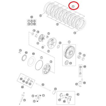 Диск сцепления KTM HQ250 300i (c16) ферадо, original - миниатюра 1
