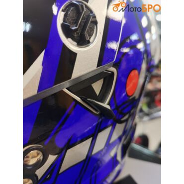Шлем кроссовый AiM JK802S Blue Grey Black - миниатюра 7
