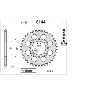 Звезда ведомая Ognibene 8144 Z45 (JTR838.45) - миниатюра 1