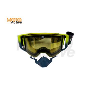 Очки снегоходные с магнитной линзой и подогревом AiM (PRO) 31 108 Accu Heated Yellow Grey Glossy - миниатюра 2