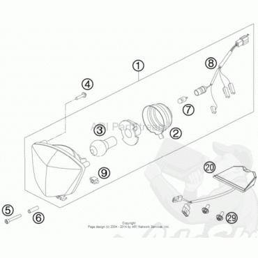 KTM / HSQ / Husaberg фара FE / TE/ Freeride ( 81214001000 ) - миниатюра 4