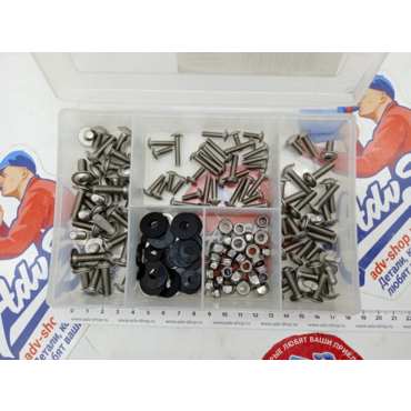 LS FAIRING SCREW SET ( 180 шт ) Комплект болтов крепления пластика  ( нержавейка ) - миниатюра 2