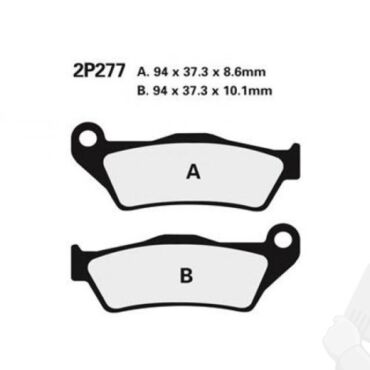 NISSIN 2P 277NS колодки тормозные зад  BMW R1150 99 05 / R1200 GS  04 13 - миниатюра 2
