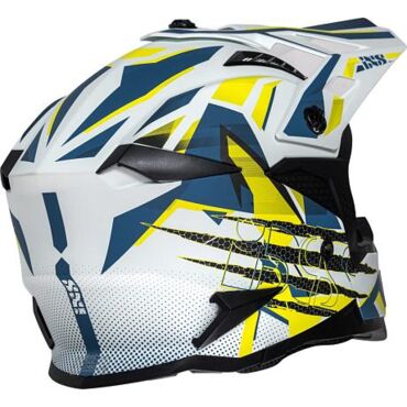 Шлем кроссовый IXS iXS363 2.0 сине желтый флуо - миниатюра 4