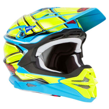 Шлем для мотокросса Shoei VFX WR Glaive TC 2, салатово синий - миниатюра 8