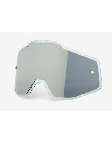 Линза 100% зеркальная Racecraft Accuri Strata Anti Fog Injected Silver Flash Mirror