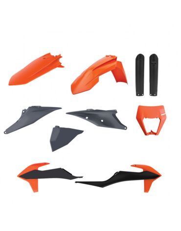 Полный комплект пластика Polisport KTM EXC EXC F / XC W XCF W 20 23 (черн. серый, оранж.)