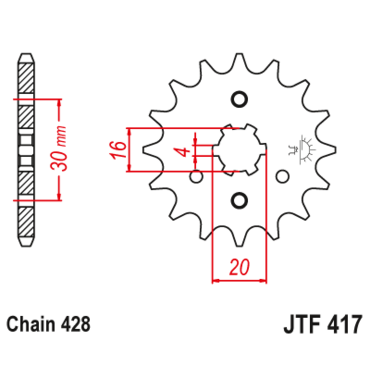Звезда ведущая  JTF417 16 - миниатюра 1