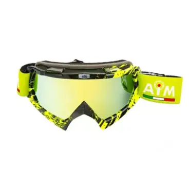 AiM Очки кроссовые (PRO) 157 600 Black Yellow Glossy - миниатюра 3