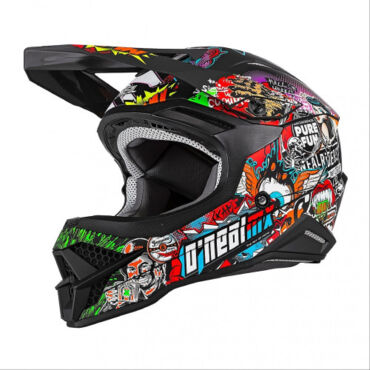 Oneal Шлем кроссовый 3 Series Crank 2.0 Красный зеленый - миниатюра 4