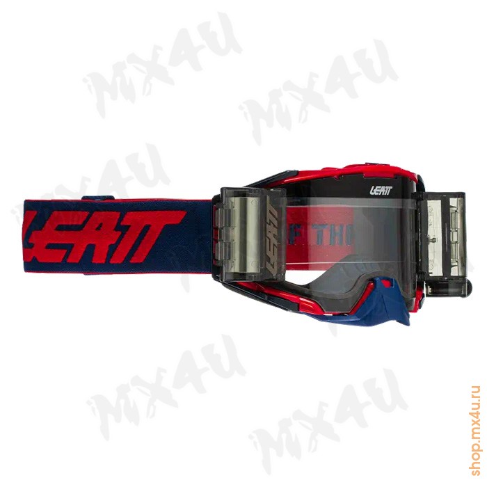 Очки Leatt Velocity 6.5 Roll Off Red Blue Clear 83% (8021700460) - фото 2