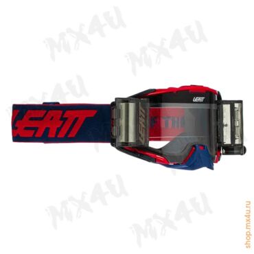 Очки Leatt Velocity 6.5 Roll Off Red Blue Clear 83% (8021700460) - миниатюра 2