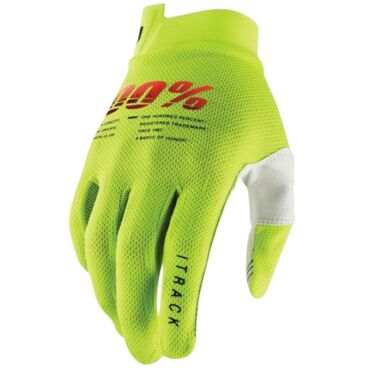 100% Мотоперчатки текстильные ITrack Fluo Yellow - миниатюра 1