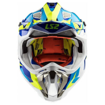 LS2 Мотошлем MX700 Subverter Evo Nible Бело Сине Желтый - миниатюра 9