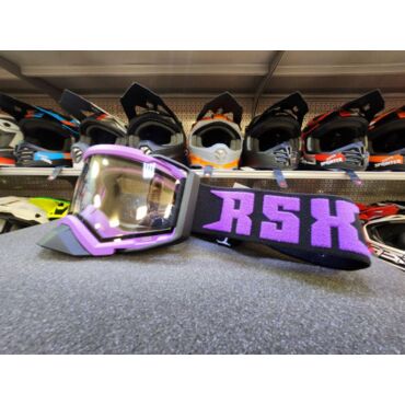 Очки зимние RSX Blizzard Winter, черный фиолетовый; двойная прозрачная линза - миниатюра 6