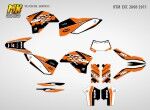 Наклейки на кросс эндуро мотоцикл KTM EXC 2008 2011 Серия Dark Classic - миниатюра 1