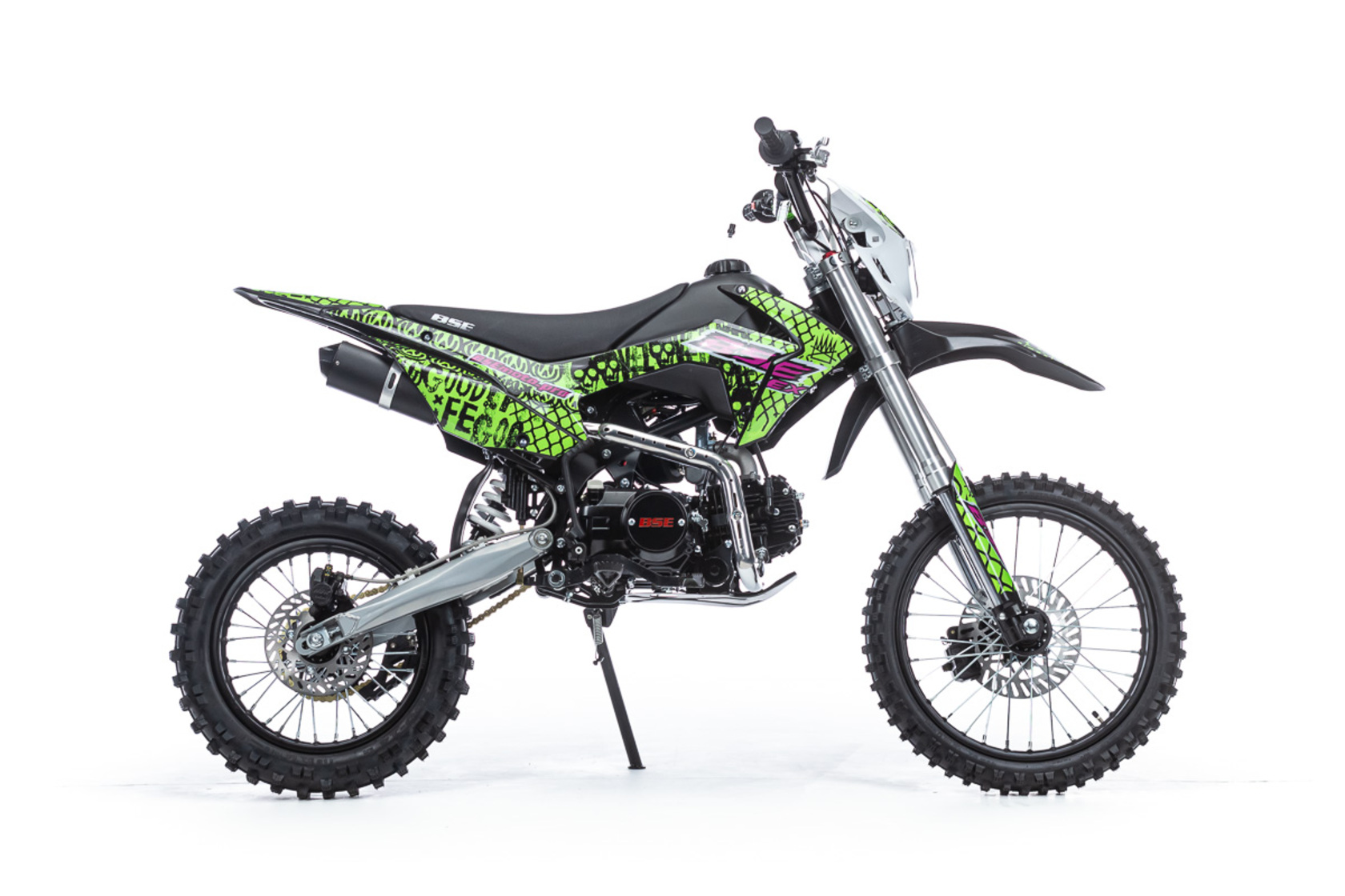 Питбайк BSE EX 125e Max13 Green Pink Neon 1 - фото 1