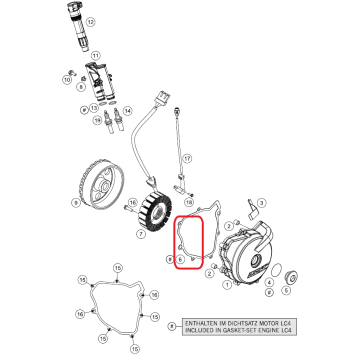 KTM прокладка крышки генератора 690 R / SM / Duke 07 23 ( 75030040000 ) - миниатюра 2