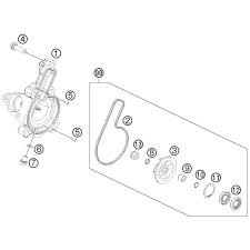 KTM ремкомплект помпы 200 Duke 12 18 / 390 RC Duke 13 17 ( 90135055110 ) - миниатюра 4