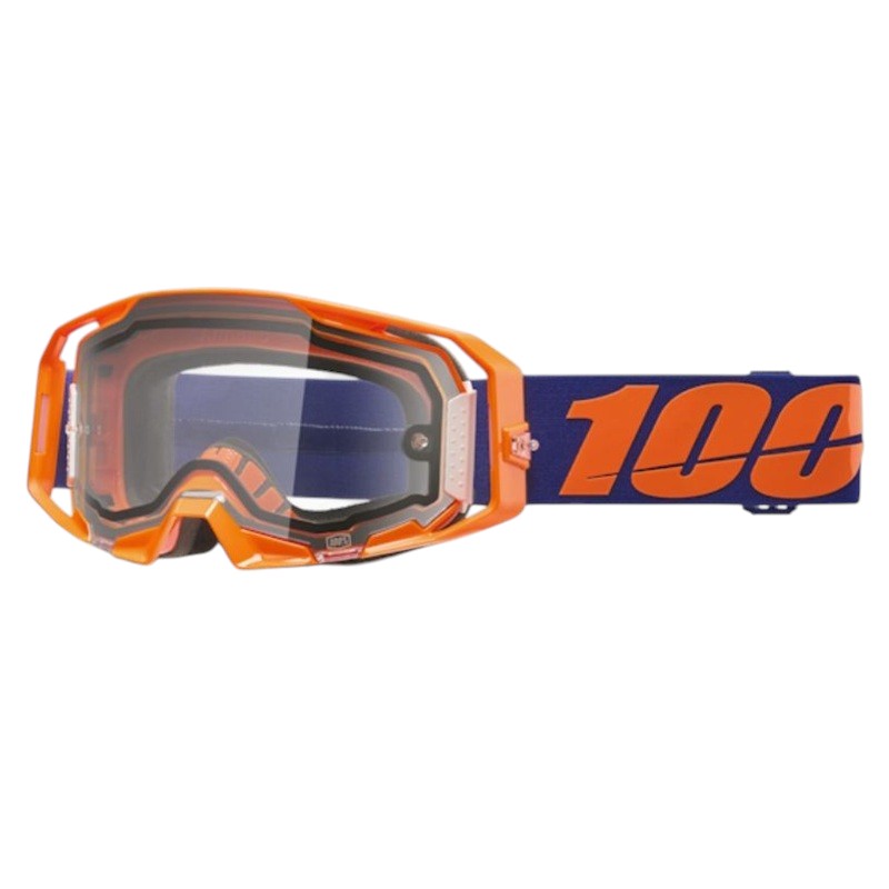 100% Очки Armatic Enduro Moto Neon Orange / Clear - фото 1