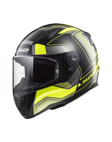 Шлем дорожный LS2 FF353 RAPID CARRERA, black yellow (L, Взрослая  Дорожная)