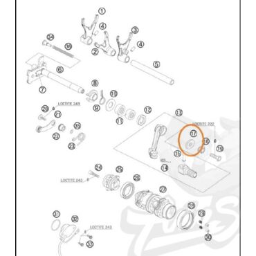 KTM шайба 6,4X17X3 лапки кпп 690 / EXC ( 50232050001 ) - миниатюра 2
