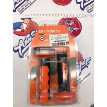 KTM грипcы с фиксаторами / закрытый торец / черный оранжевый KTM SX / EXC / 690 08 23 ( 78102924000 ) - миниатюра 3