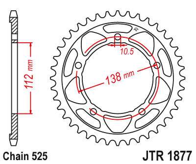 Звезда ведомая JTR1877 41 - фото 1