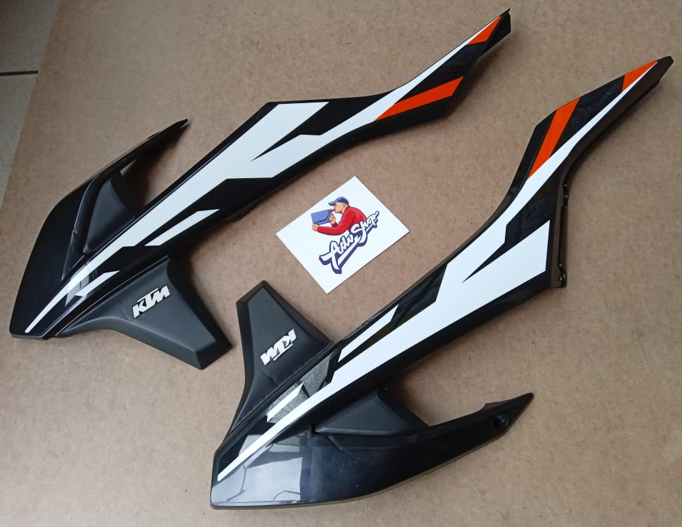 KTM SPOILER KIT WXC XC W  17 спойлер бака комплект черные с наклейками 17 19 ( 7900805400030A ) - фото 2