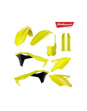 Комплект пластика Kawasaki KX250F (2017 2020), Желтый флуоресцентный (Neon Yellow)