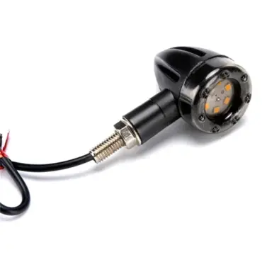 Поворотники LED на мотоцикл черные - миниатюра 3