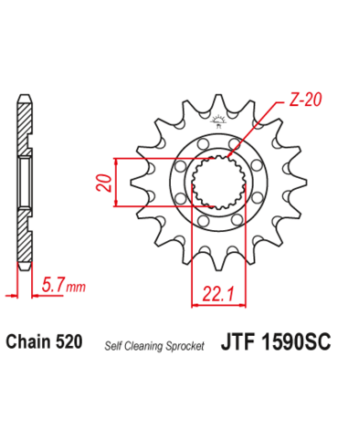 Звезда ведущая JTF1590.13SC