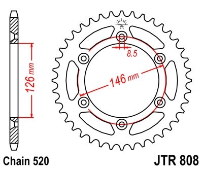 Звезда ведомая JTR808.41 - фото 1