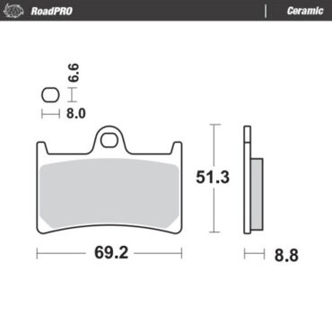 Колодки тормозные передние MOTO MASTER (Ceramic) - миниатюра 1
