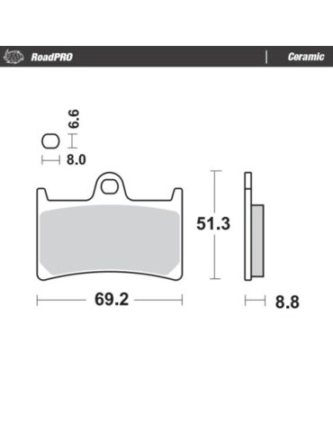 Колодки тормозные передние MOTO MASTER (Ceramic)