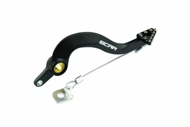 Педаль заднего тормоза Scar под мотоциклы Yamaha YZ250F YZ250FX WR250F Черная