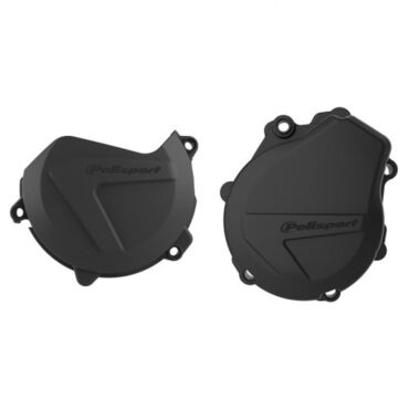 Комплект защиты крышек сцепления и генератора Polisport EXC F 450 (17->) (черн.) - миниатюра 1
