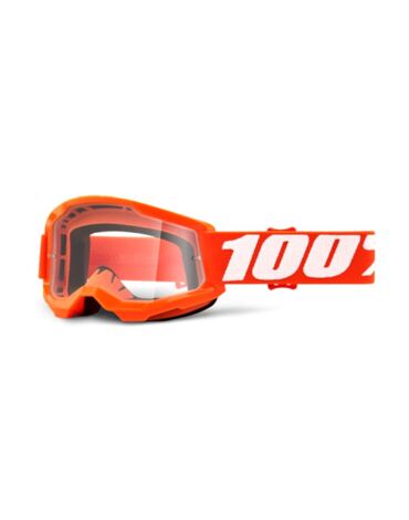 Очки подростковые 100% Strata 2 Youth Goggle Orange / Clear Lens