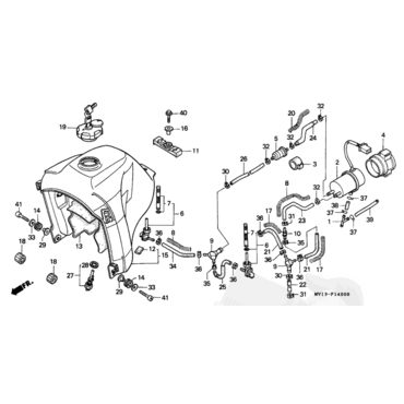 HONDA топливный фильтр XRV650 XRV750 XL1000 ( 16900MG8003 ) - миниатюра 4